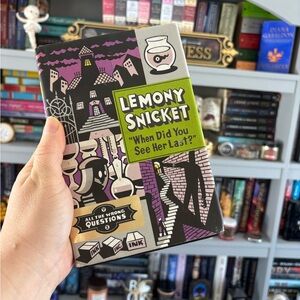Lemony Snicket “When Did You See Her Last?” Hardcover Book
